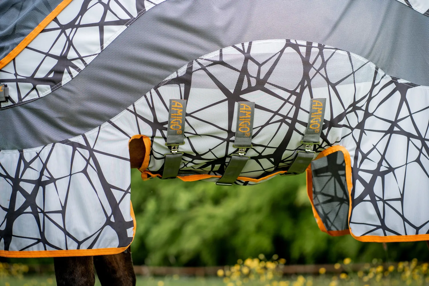 HORSEWARE ® Ireland Amigo® Camo Fly Sheet Grey/Orange Clearance