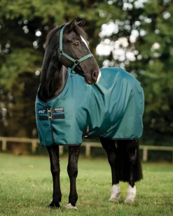 HORSEWARE ® Ireland Amigo® Ripstop 900D 50 Gram Standard Neck Turnout Dynasty Green/Navy/Silver New