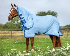 HORSEWARE ® Ireland Amigo® Ripstop Hoody Blanket Azure/Strong Blue/Silver Best