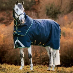 HORSEWARE ® Ireland Rambo® Duo Force 2.0 Turnout Blanket Navy/Teal Discount
