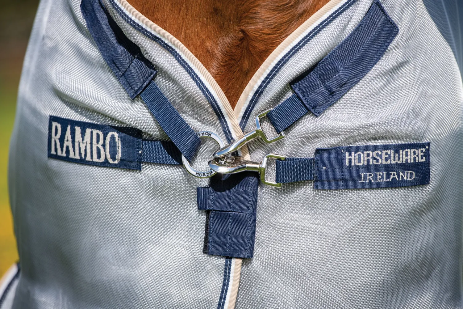 HORSEWARE ® Ireland Rambo® Protector Fly Sheet Silver/Navy Outlet
