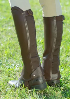 EQUINAVIA Horze Leather Half Chaps with Elastic Online