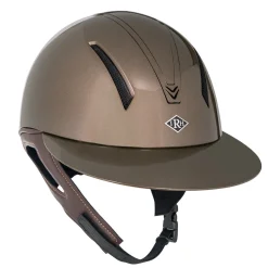 INT RIDING HELMET IRH® F1 Wide Brim Helmet with Metallic Finish Brown Metallic/Brown Metallic New