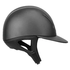 INT RIDING HELMET IRH® F1 Wide Brim Helmet with Leather Finish Black Leather/Titanium Outlet