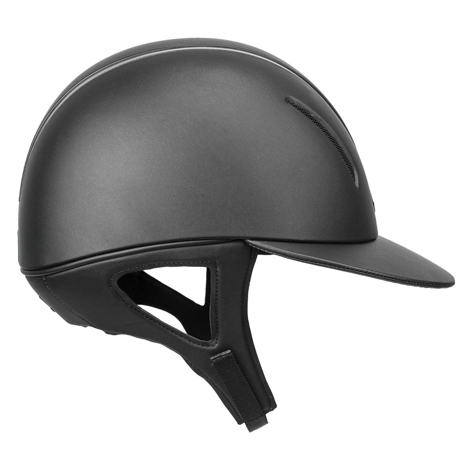 INT RIDING HELMET IRH® F1 Wide Brim Helmet with Leather Finish Black Leather/Titanium Outlet