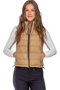 KASTEL DENMARK Ladies’ Contessa Reversible Quilted Vest Camel/Slate