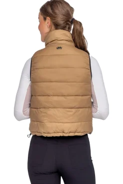 KASTEL DENMARK Ladies’ Contessa Reversible Quilted Vest Camel/Slate