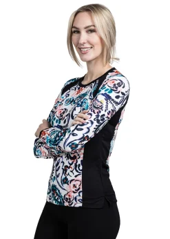 KASTEL DENMARK Ladies’ Izzy Long Sleeve Shirt Ikat/Black Outlet