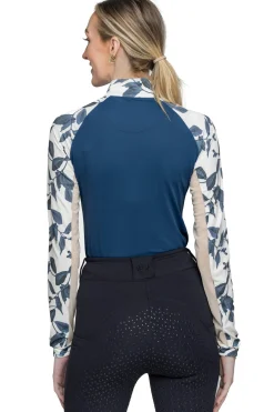 KASTEL DENMARK Ladies’ Michonne Long Sleeve Shirt Indigo Lithograph Leaf