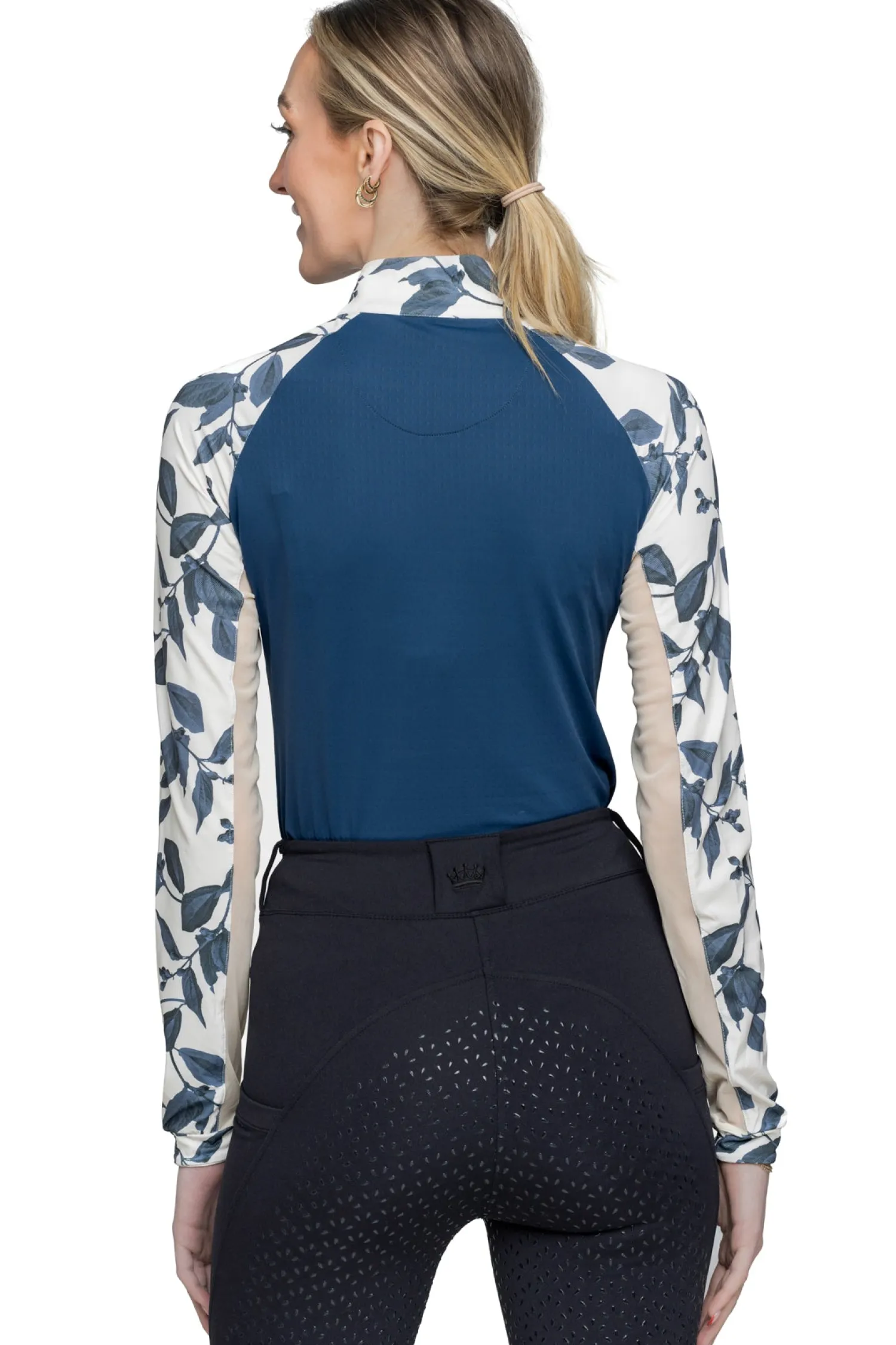 KASTEL DENMARK Ladies’ Michonne Long Sleeve Shirt Indigo Lithograph Leaf