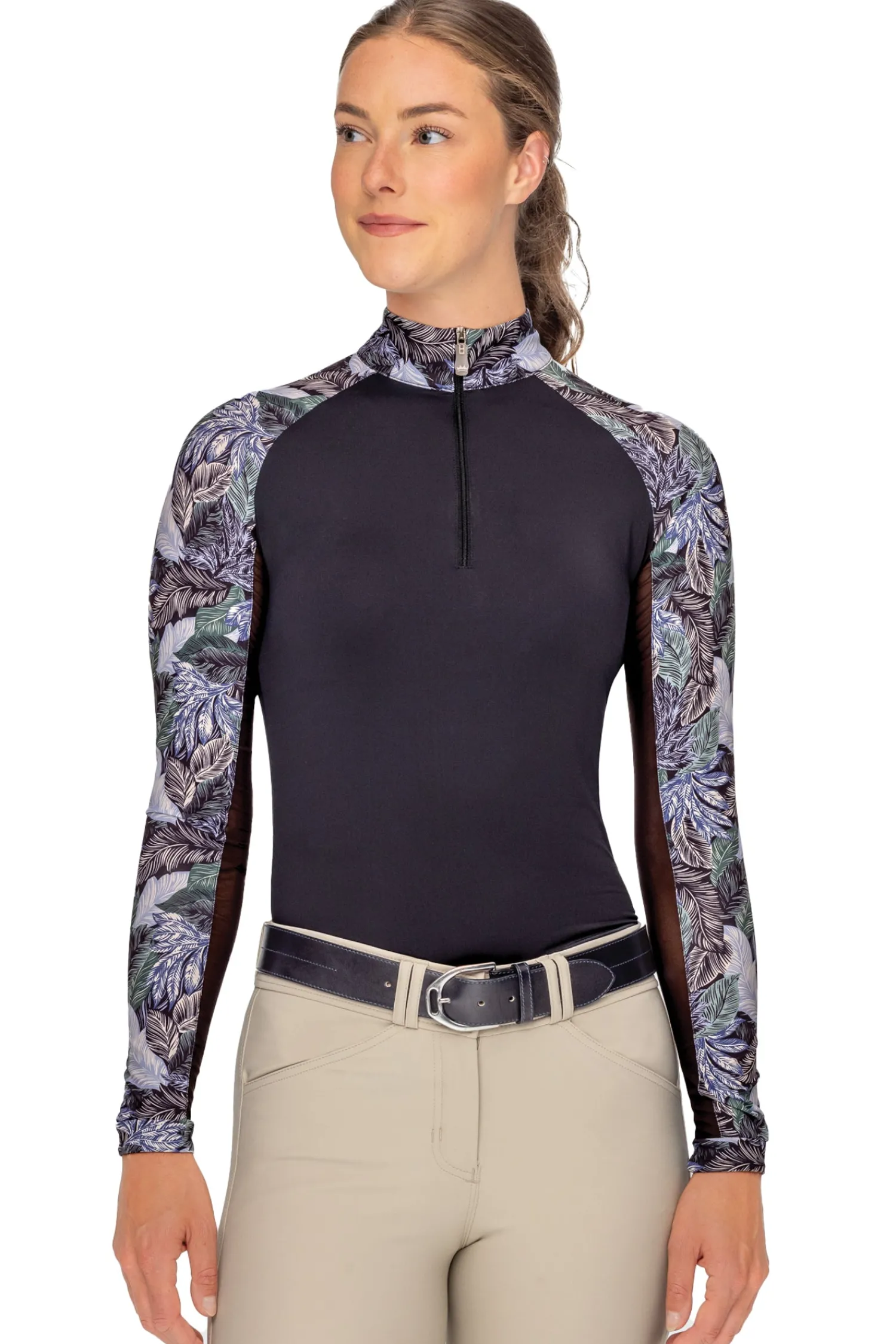 KASTEL DENMARK Ladies’ Mitzi Quarter-Zip Long Sleeve Raglan Sage Rainforest