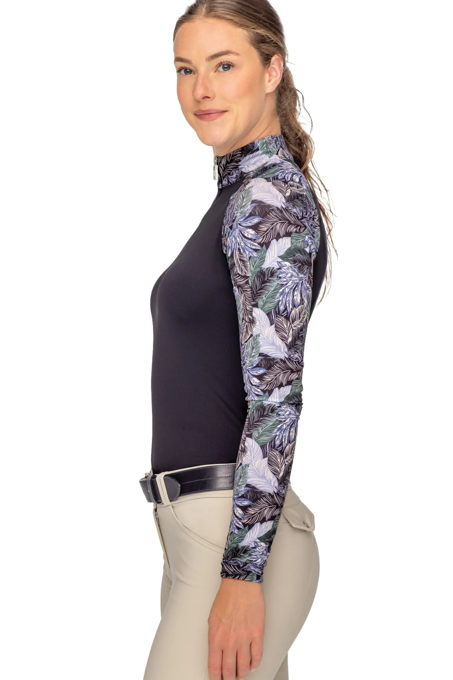 KASTEL DENMARK Ladies’ Mitzi Quarter-Zip Long Sleeve Raglan Sage Rainforest