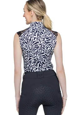 KASTEL DENMARK Ladies’ Rue Sleeveless Shirt Black/White Climbing Vine Hot