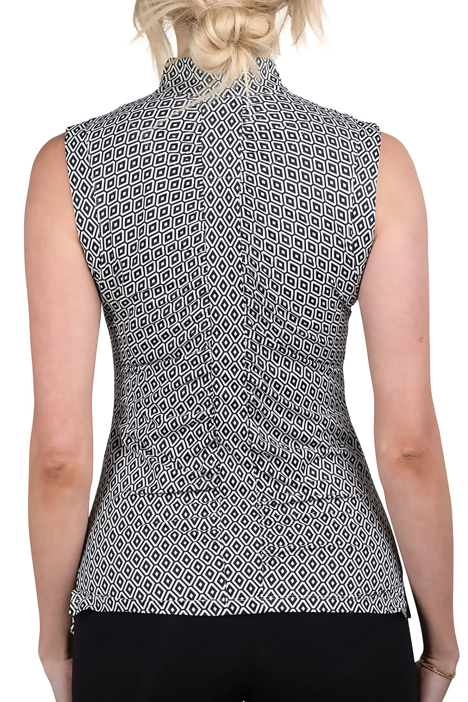 KASTEL DENMARK Ladies’ Vera Sleeveless Shirt Black White Geo Best