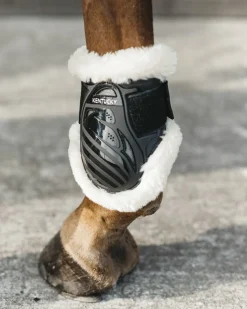 KENTUCKY HORSEWEAR Vegan Sheepskin Young Horse Fetlock Boots Black Discount