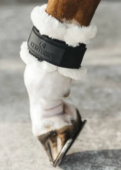 KENTUCKY HORSEWEAR Vegan Sheepskin Young Horse Fetlock Boots Black Discount
