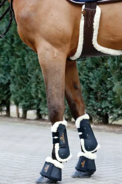 KENTUCKY HORSEWEAR Vegan Sheepskin Stud Girth Brown Sale