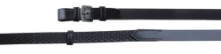 KL SELECT Pebble Grip Reins with Hand Stops Black
