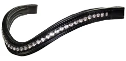 KL SELECT Prix Curved Crystal Browband Black Discount
