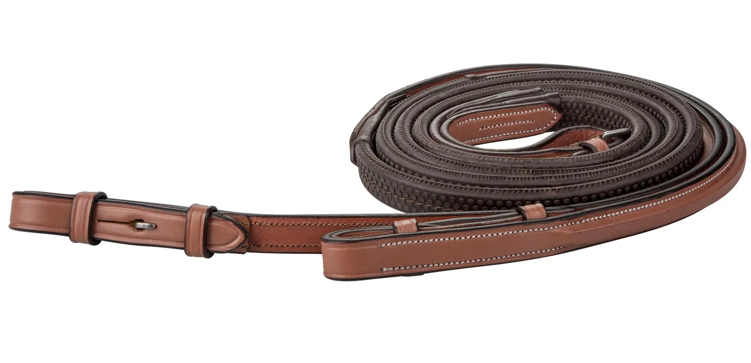 JPC EQUESTRIAN Laureate by Henri de Rivel Rubber Reins Oakbark Clearance