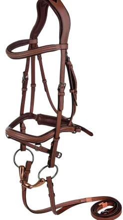 JPC EQUESTRIAN Laureate by Henri de Rivel Anatomic Bridle with Rubber-Lined Reins Oakbark Sale