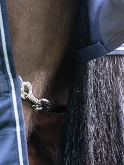 HORSE HEALTH TRADE LeMieux® Arika Storm-Tek 200 Gram Turnout Blanket with Leg Straps Navy/White/Navy Hot