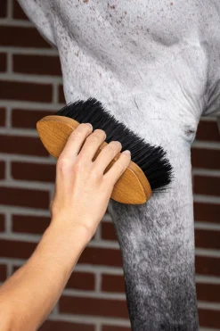 HORSE HEALTH TRADE LeMieux® Artisan Flick Brush Brown Clearance