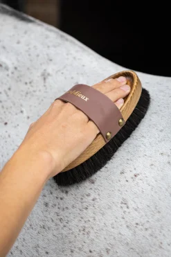 HORSE HEALTH TRADE LeMieux® Artisan Lambswool Body Brush Brown Clearance