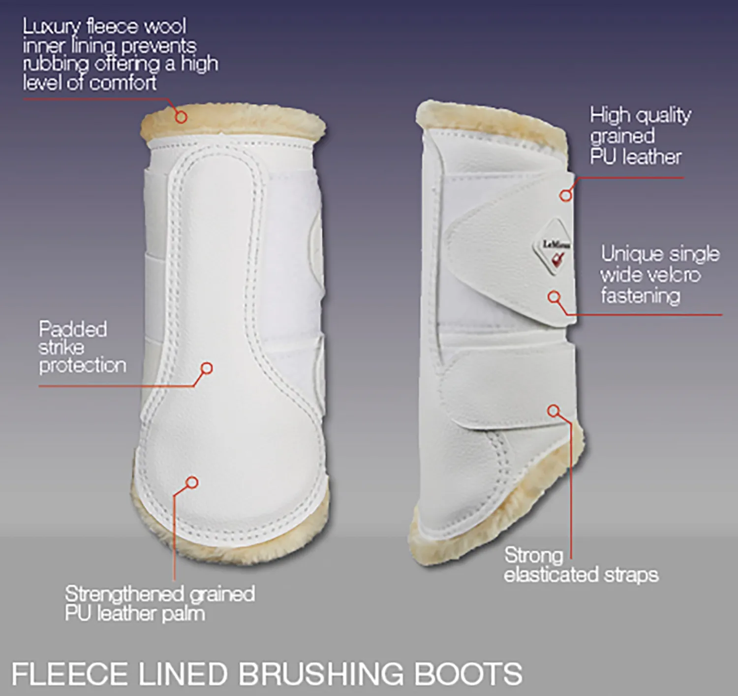 HORSE HEALTH TRADE LeMieux® Fleece-Lined Brushing Boots New