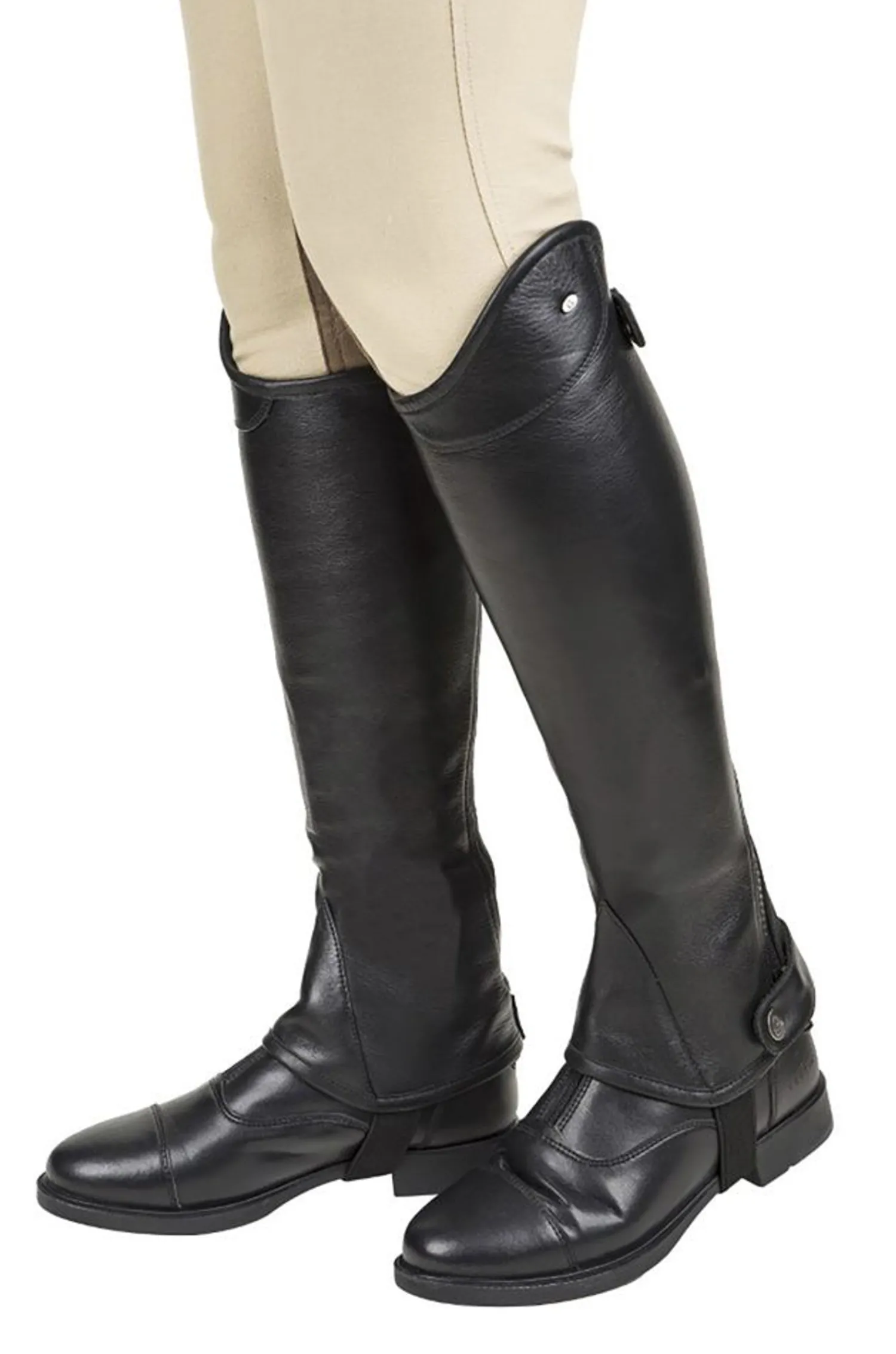 JPC EQUESTRIAN Léttia® Adults’ London Leather Half Chaps Black Discount