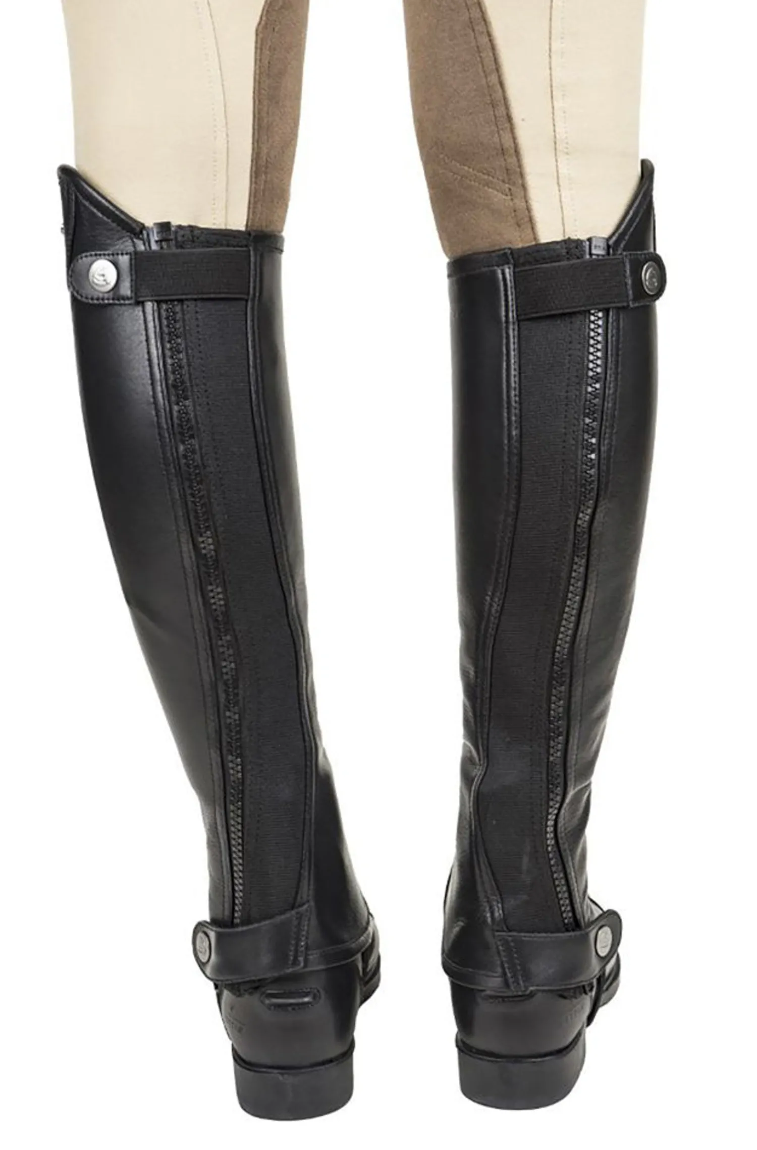 JPC EQUESTRIAN Léttia® Adults’ London Leather Half Chaps Black Discount