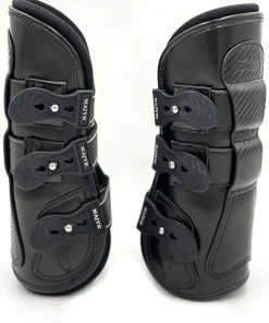 MAJYK EQUIPE ® Estrella Carbon Leather Tendon Boots Black/Carbon