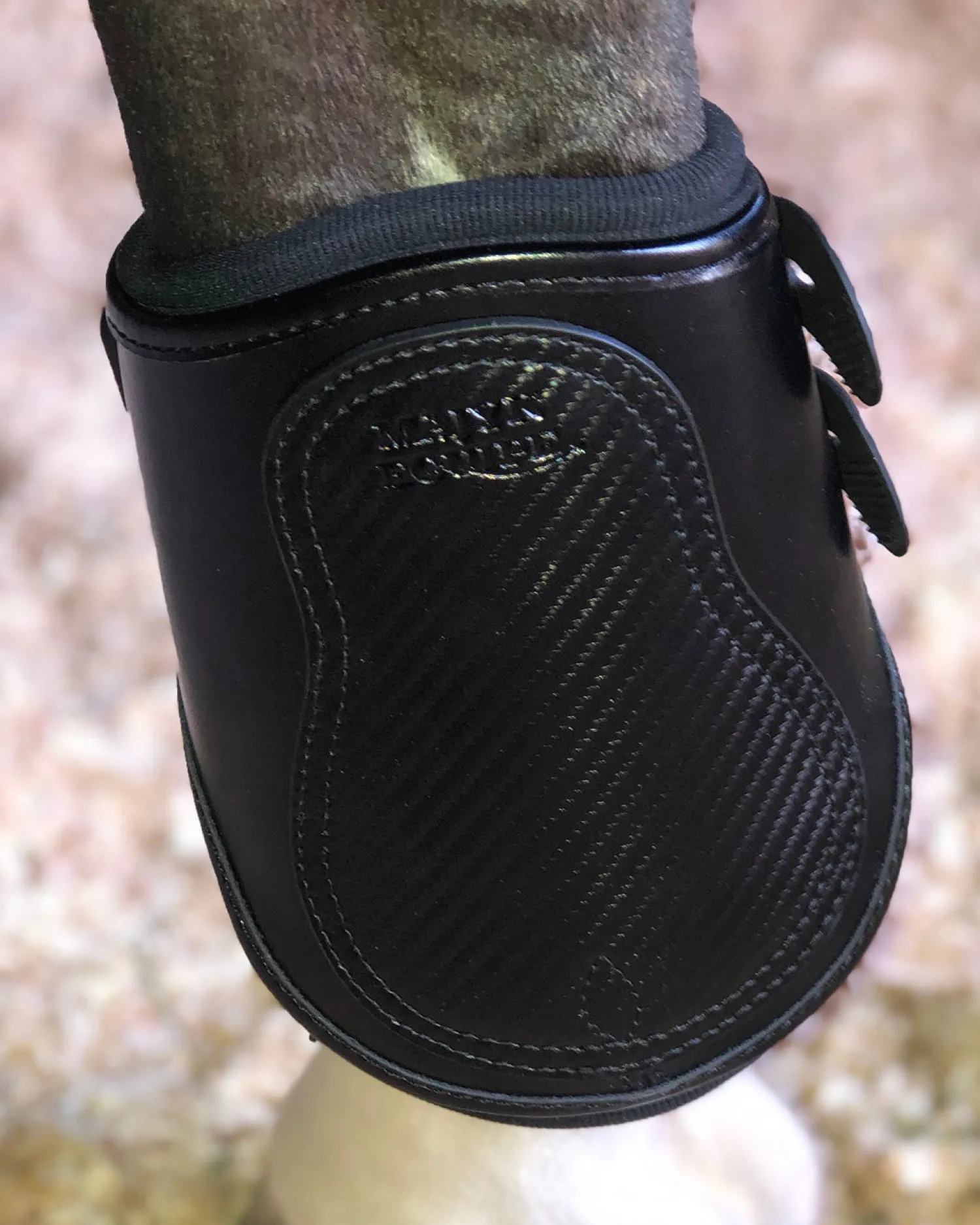 MAJYK EQUIPE ® Estrella Carbon Leather Fetlock Boots Black/Carbon Clearance