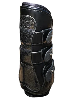 MAJYK EQUIPE ® Estrella Sparkle Leather Tendon Boots Black/Sparkle Online