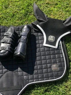 MAJYK EQUIPE ® Estrella Sparkle Leather Tendon Boots Black/Sparkle Online