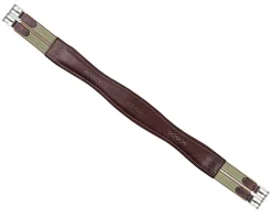 INT RIDING HELMET Marcel Toulouse Contour Shaped Padded Leather Girth Chocolate Best