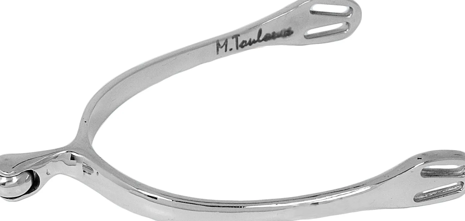 INT RIDING HELMET Marcel Toulouse Soft Touch Spurs with Small Horizonal Ball Stainless Steel