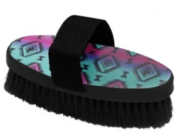 SHILOH STABLES TACK Medium Bristle Brush with Navajo Print