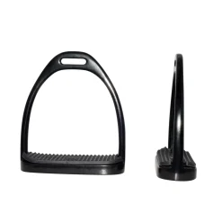 PARTRADE Metalab Aluminum Fillis Stirrups with Black Footpads Black Aluminum Hot