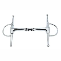 PARTRADE Metalab Double-Jointed with Oval Link Full Cheek Snaffle Bit Stainless Steel Sale