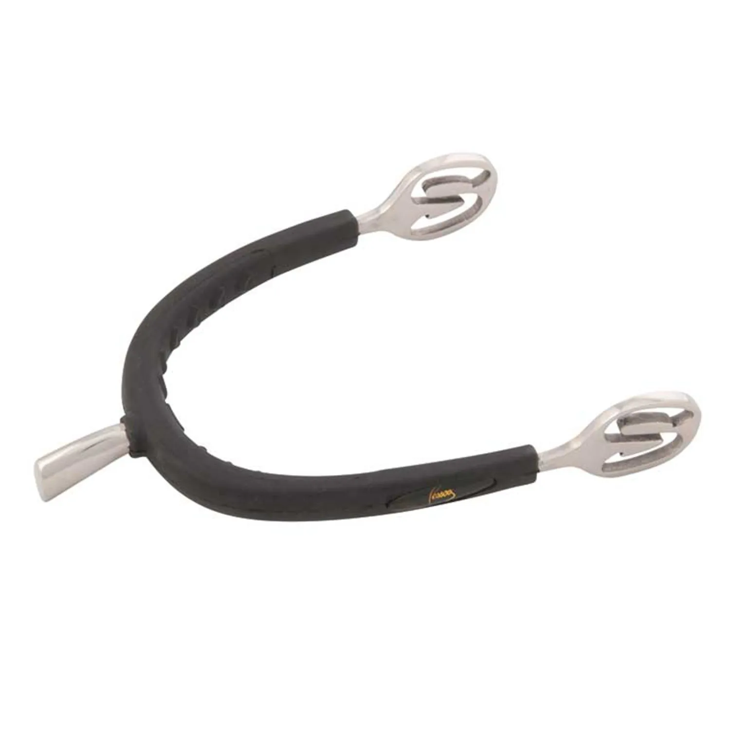 PARTRADE Metalab Prince of Wales Rubber Covered Spurs - Medium Cup Stainless Steel