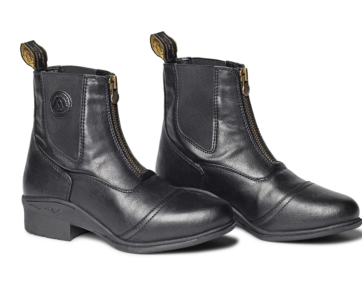 ERS Mountain Horse® Kids’ Veganza Zip Paddock Boots Black Clearance