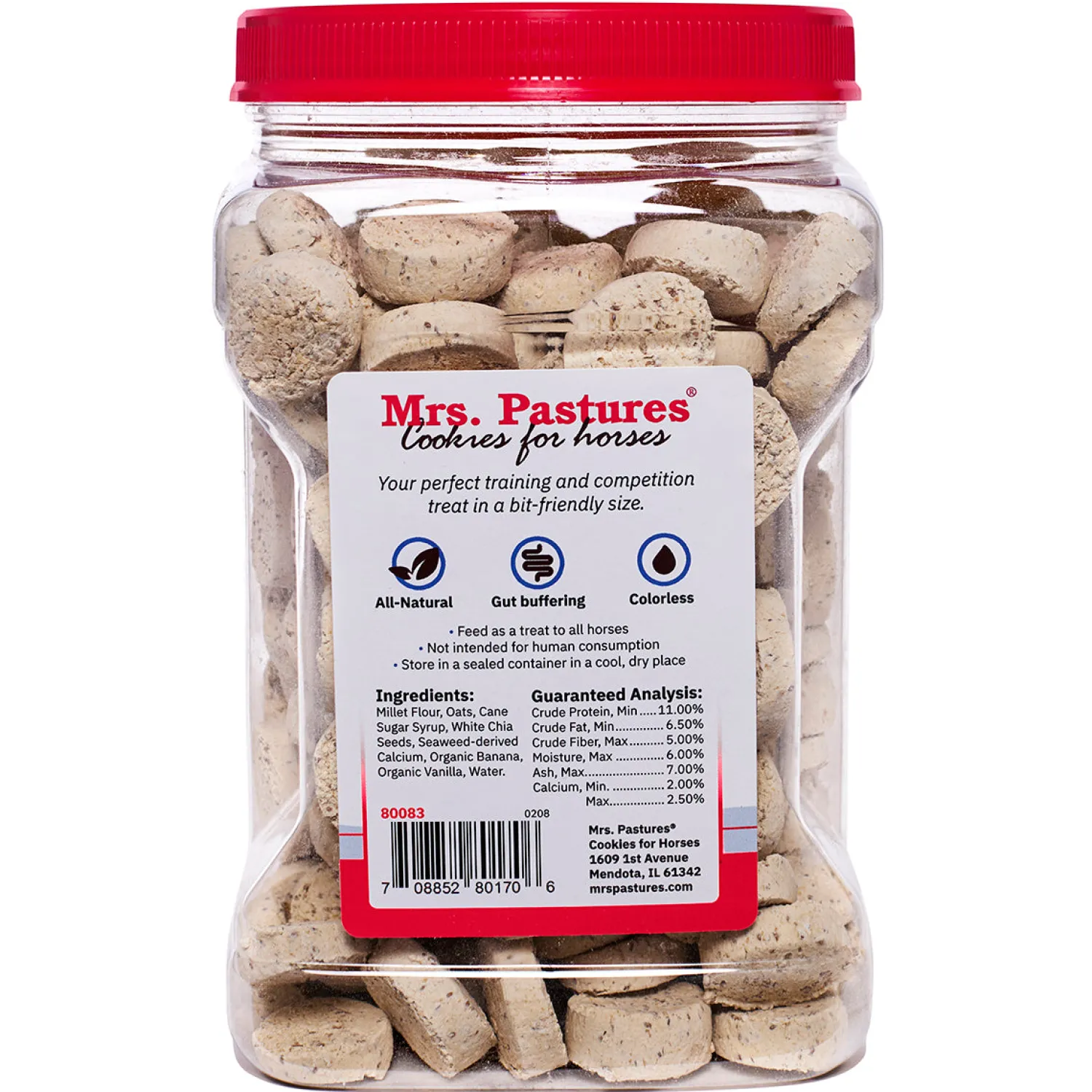 ANIMAL HEALTH INT Mrs. Pastures Cookie – 36 oz Jar Ring Ready Clearance