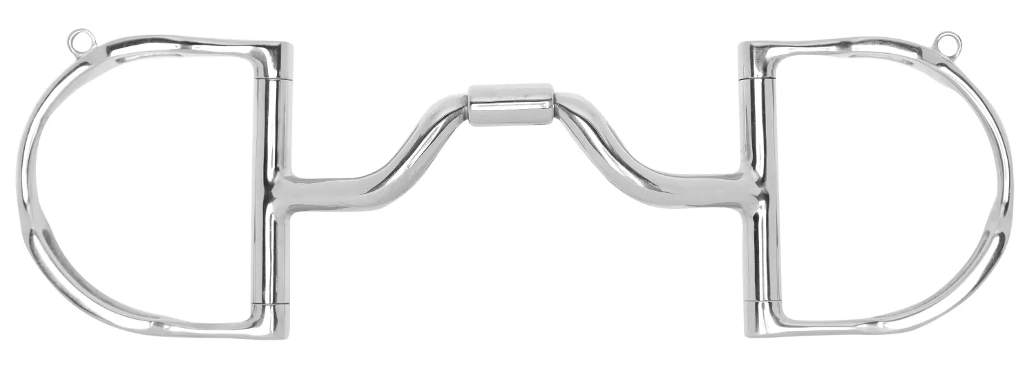 TOKLAT ORIGINALS Myler® Ported Barrel Medium English D-Ring MB 33 with Hooks Stainless Steel Discount