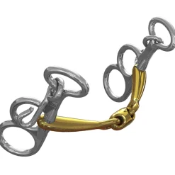 METLAR/NEUE SCHULE Neue Schule Pony Tranz Angled Lozenge Butterfly Pelham - 10 mm mouth; 5 cm shanks