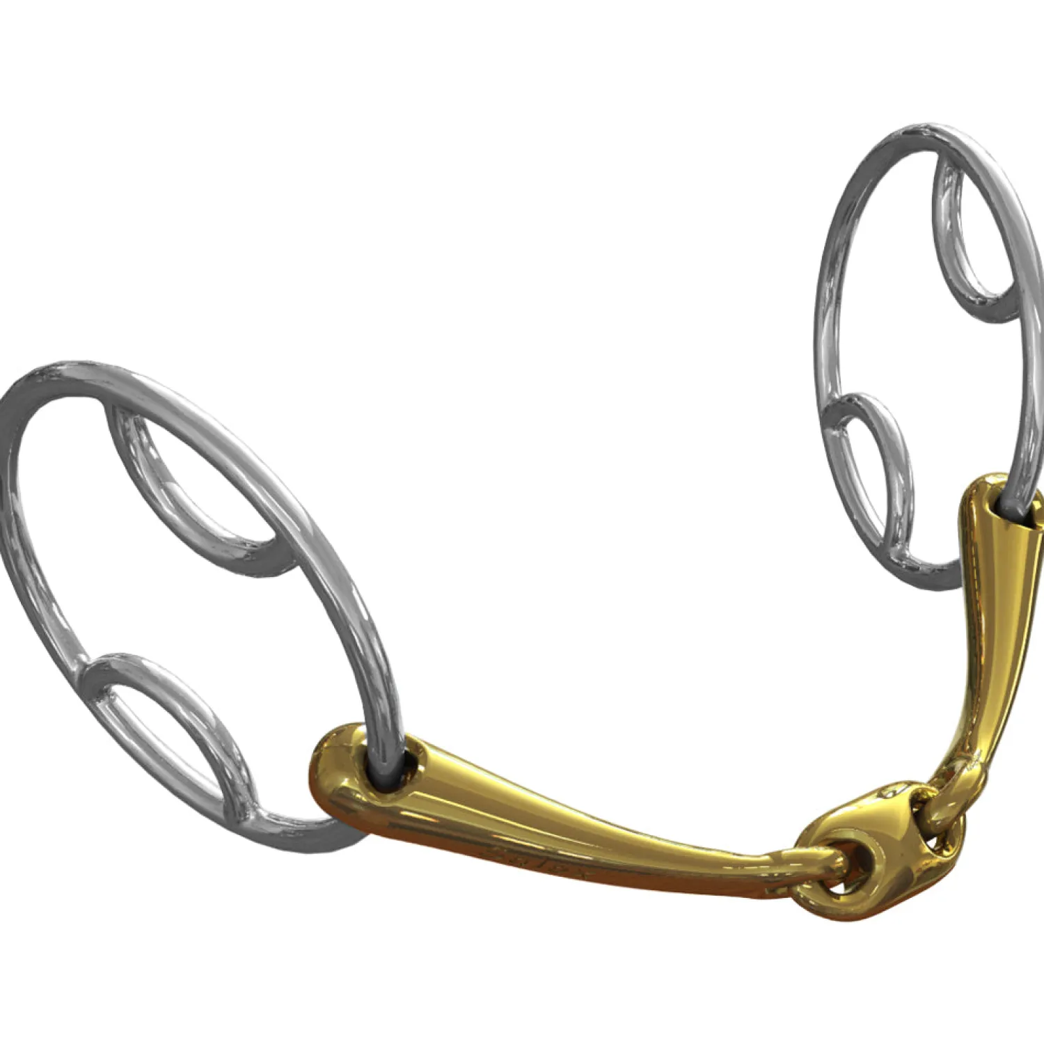 METLAR/NEUE SCHULE Neue Schule Tranz Angled Lozenge Beval Bit - 14 mm mouth; 70 mm rings