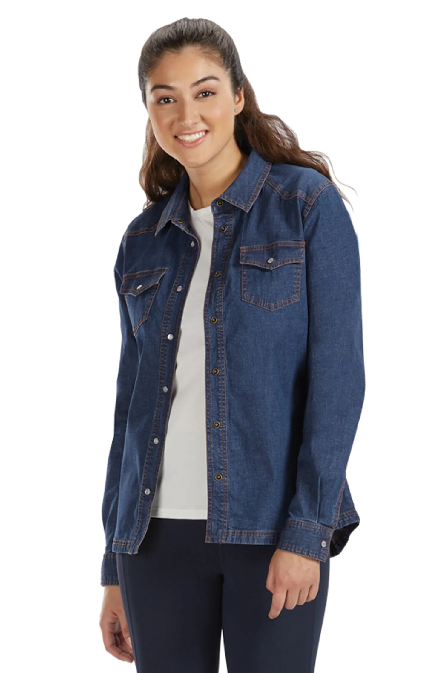 KIRSCH Noble Equestrian™ Ladies’ Bree Long Sleeve Shirt Dark Wash Online