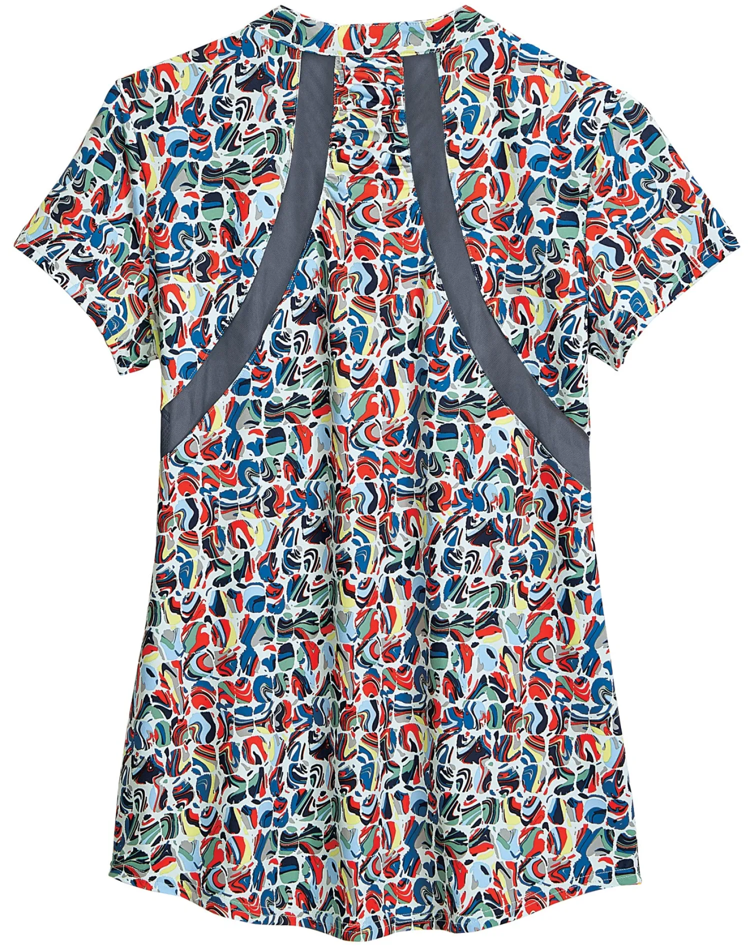 I APPAREL INT GROUP Noble Equestrian™ Ladies’ Erin Mandarin Short Sleeve Print Top Geo Swirl/Navy Online