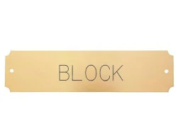 CRW Notched Brass Stall Plate - 1 or 2 lines Clearance