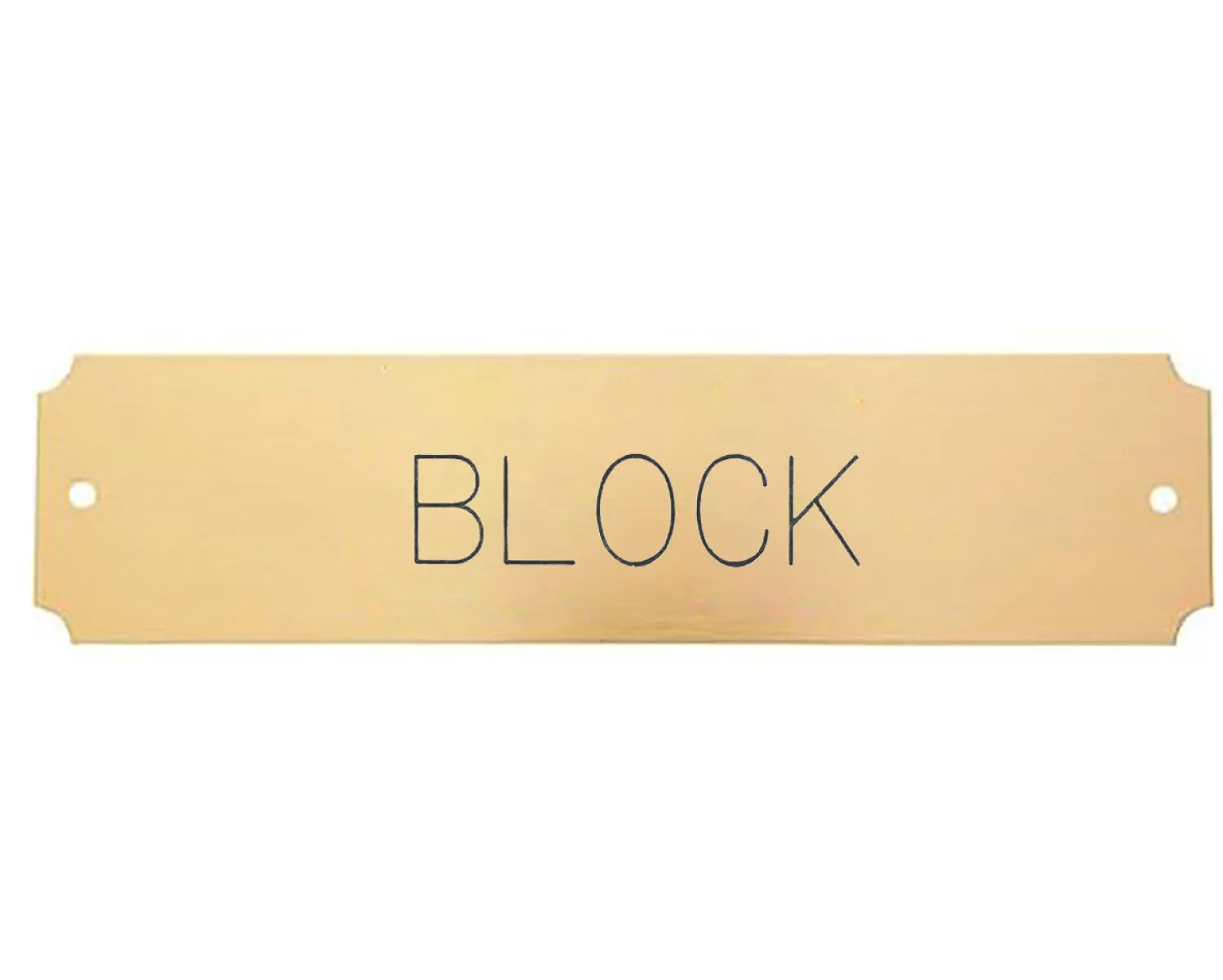 CRW Notched Brass Stall Plate - 1 or 2 lines Clearance